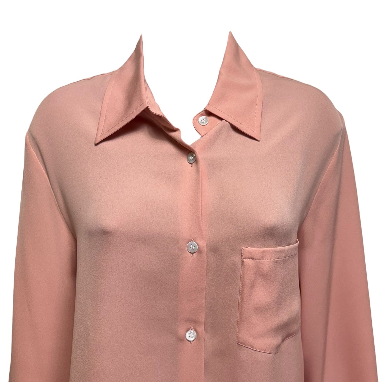 Silk Blouse Designer By Mansur Gavriel In Pink, Size: S