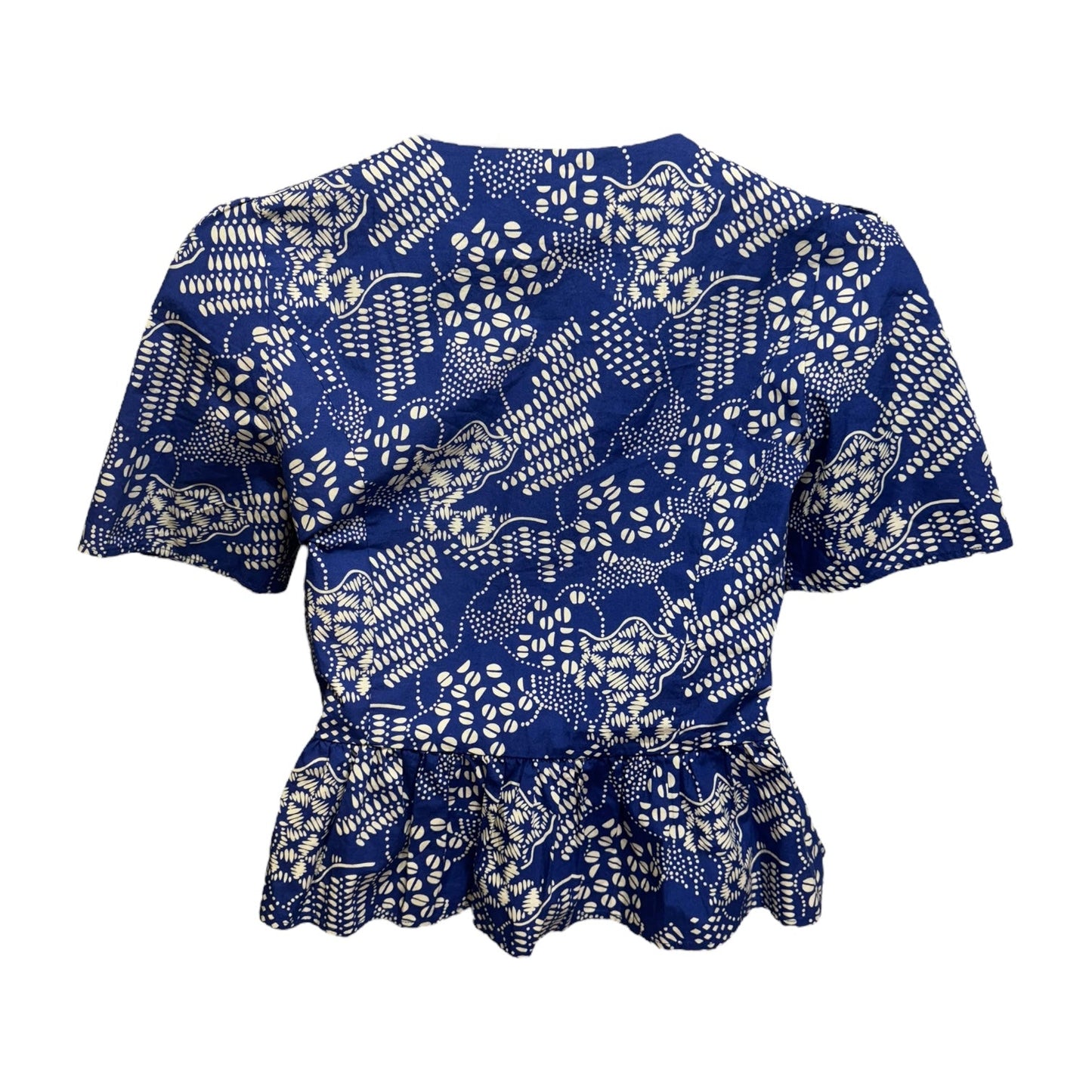 Top Short Sleeve By Atelier & Other Stories In Blue & White, Size: 8