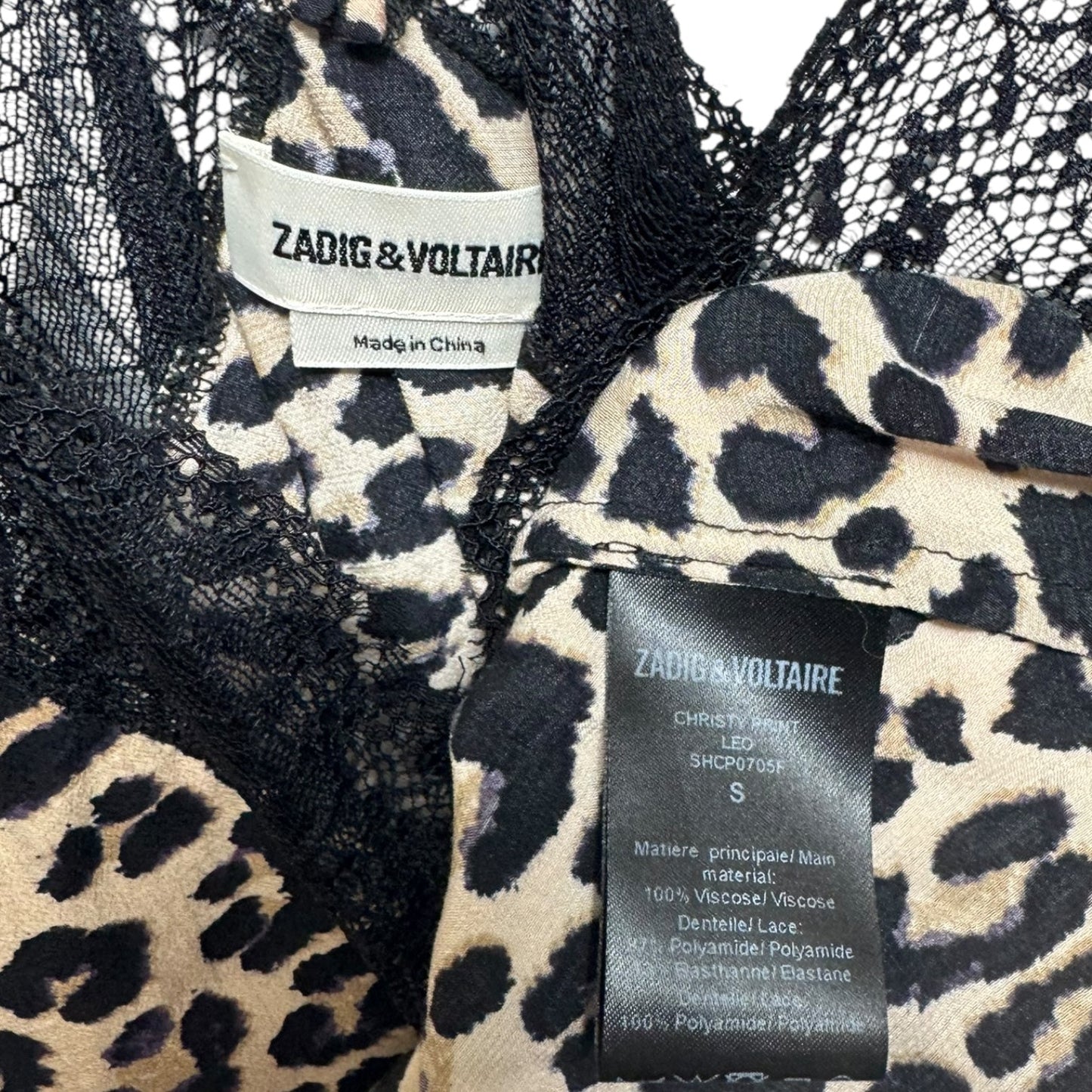 Top Sleeveless By Zadig And Voltaire In Animal Print, Size: S