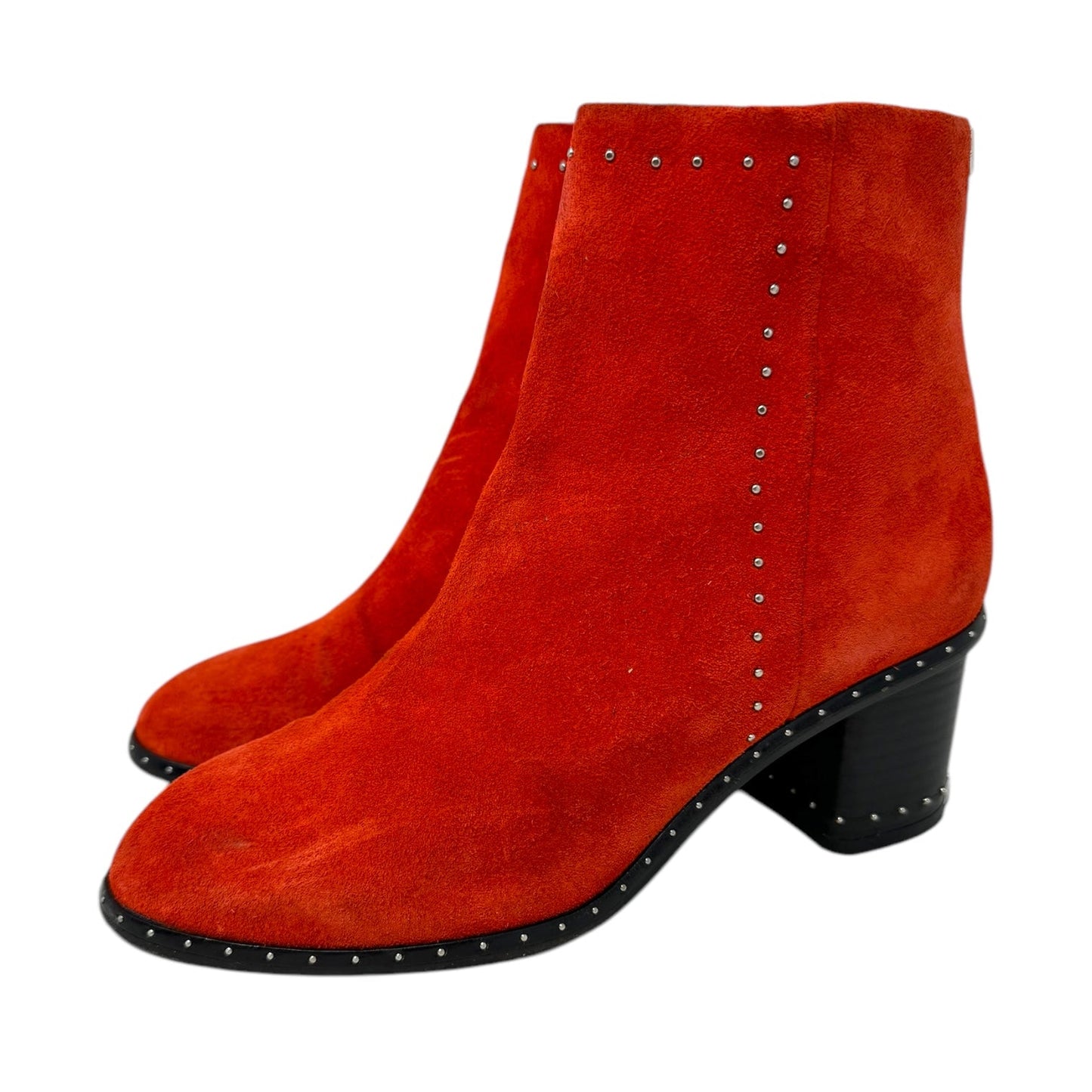 Willow Stud Boots By Rag And Bone In Red Suede, Size: 7