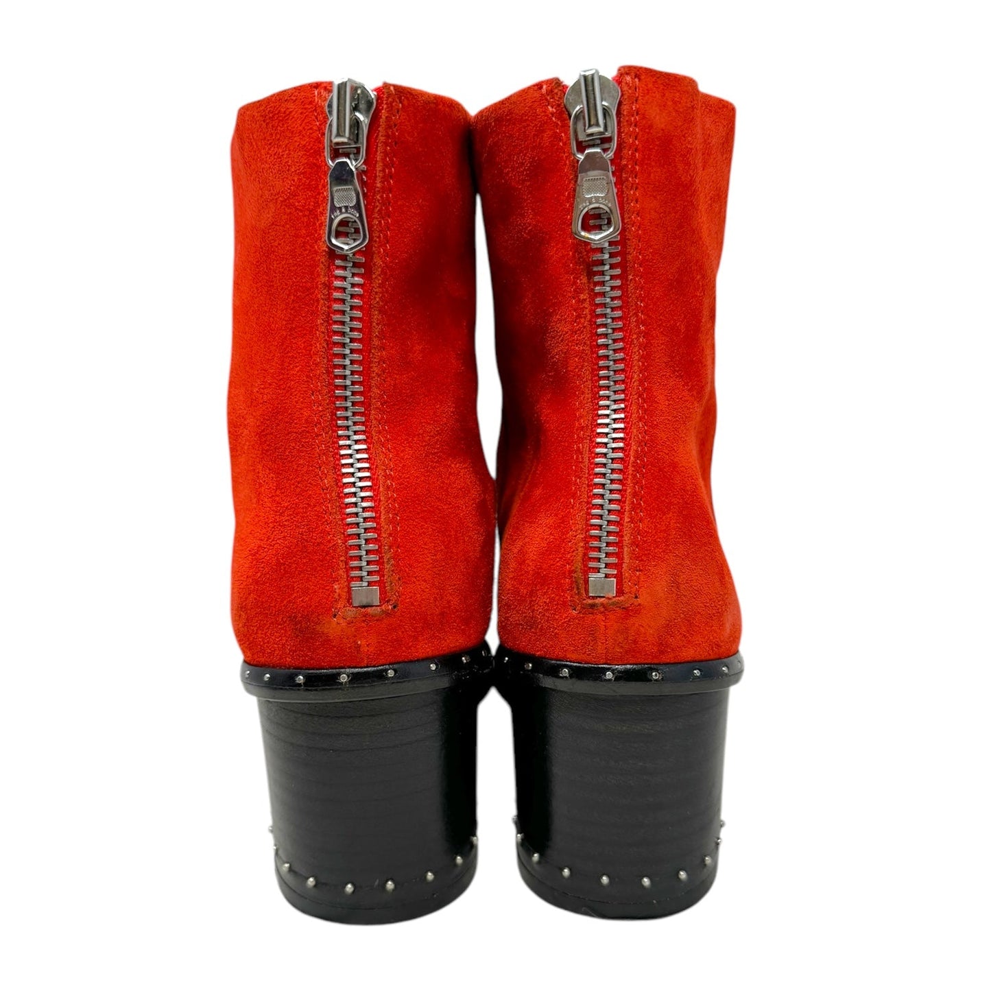 Willow Stud Boots By Rag And Bone In Red Suede, Size: 7