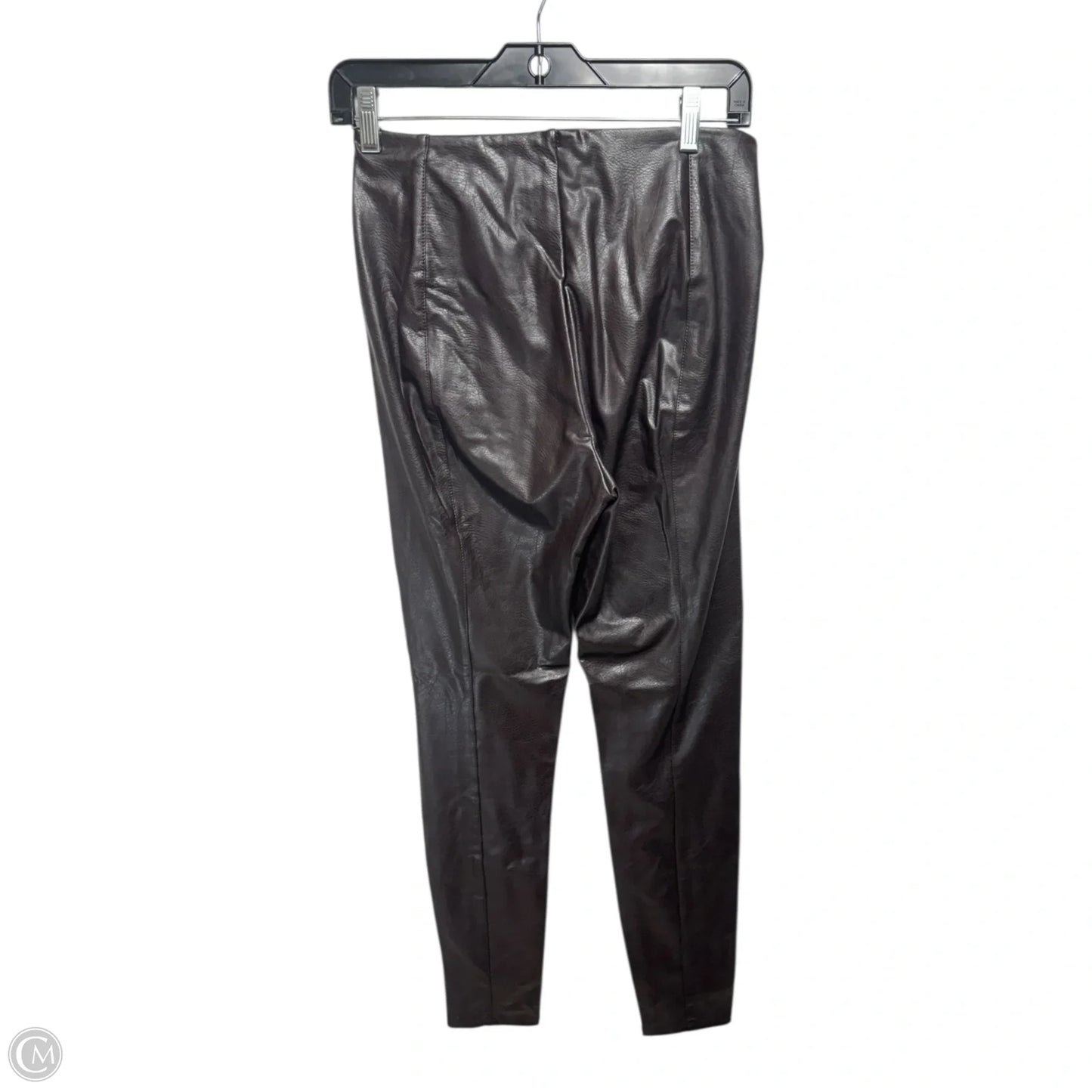 Faux Leather Pants Leggings By Lysse In Brown, Size: M