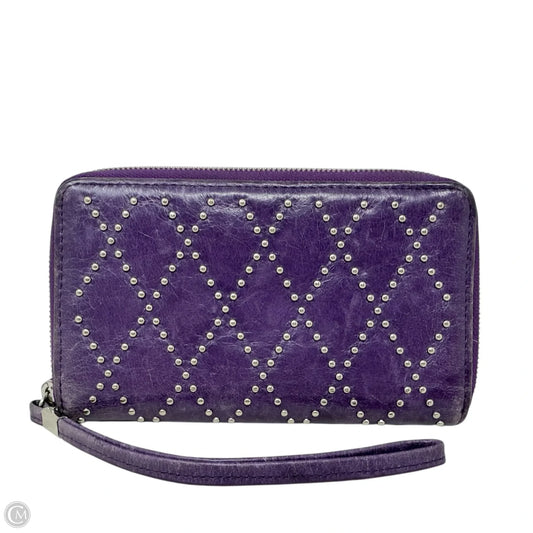 Studded Leather Wristlet Wallet By Hobo Intl, Size: Small
