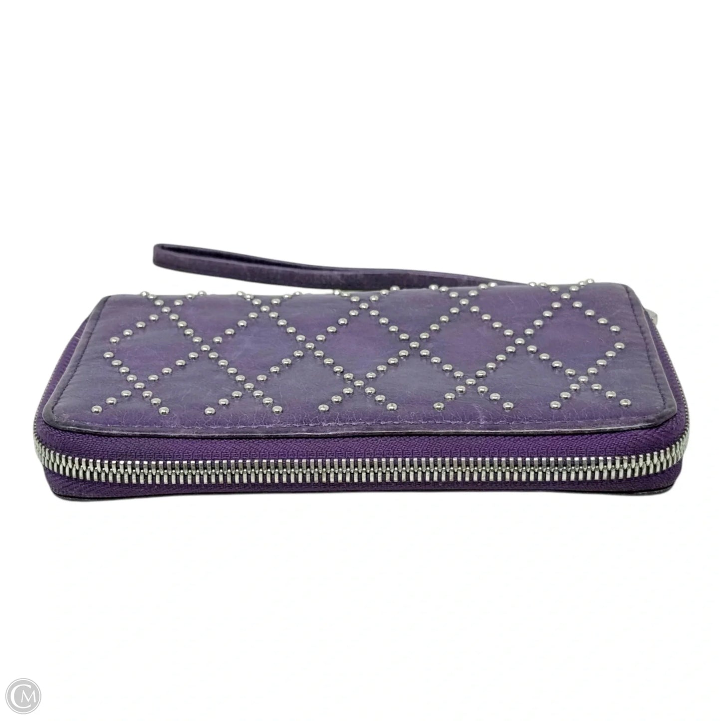 Studded Leather Wristlet Wallet By Hobo Intl, Size: Small