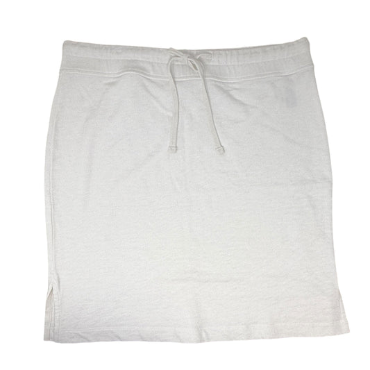 Terry Cotton Drawstring Mini Skirt By James Perse In White, Size: M