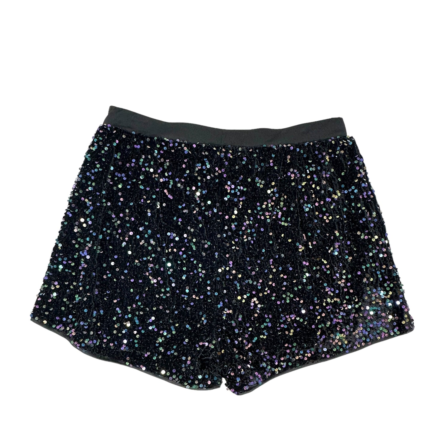 Black Sequin Lined Shorts Shein Curve, Size 1X