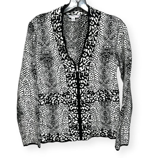 Cardigan Sweater By Isaac Mizrahi Live QVC In Mixed Animal Print  Size: XS