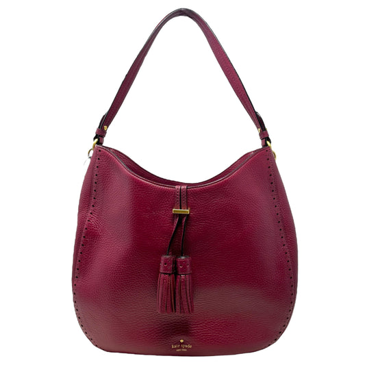 James Street Nori Hobo Bag - Merlot Designer By Kate Spade  Size: Large