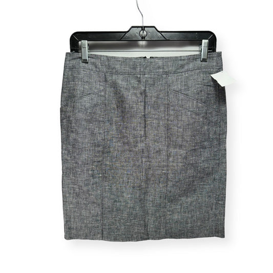 Linen Grey Skirt Mini & Short Ann Taylor, Size 4petite