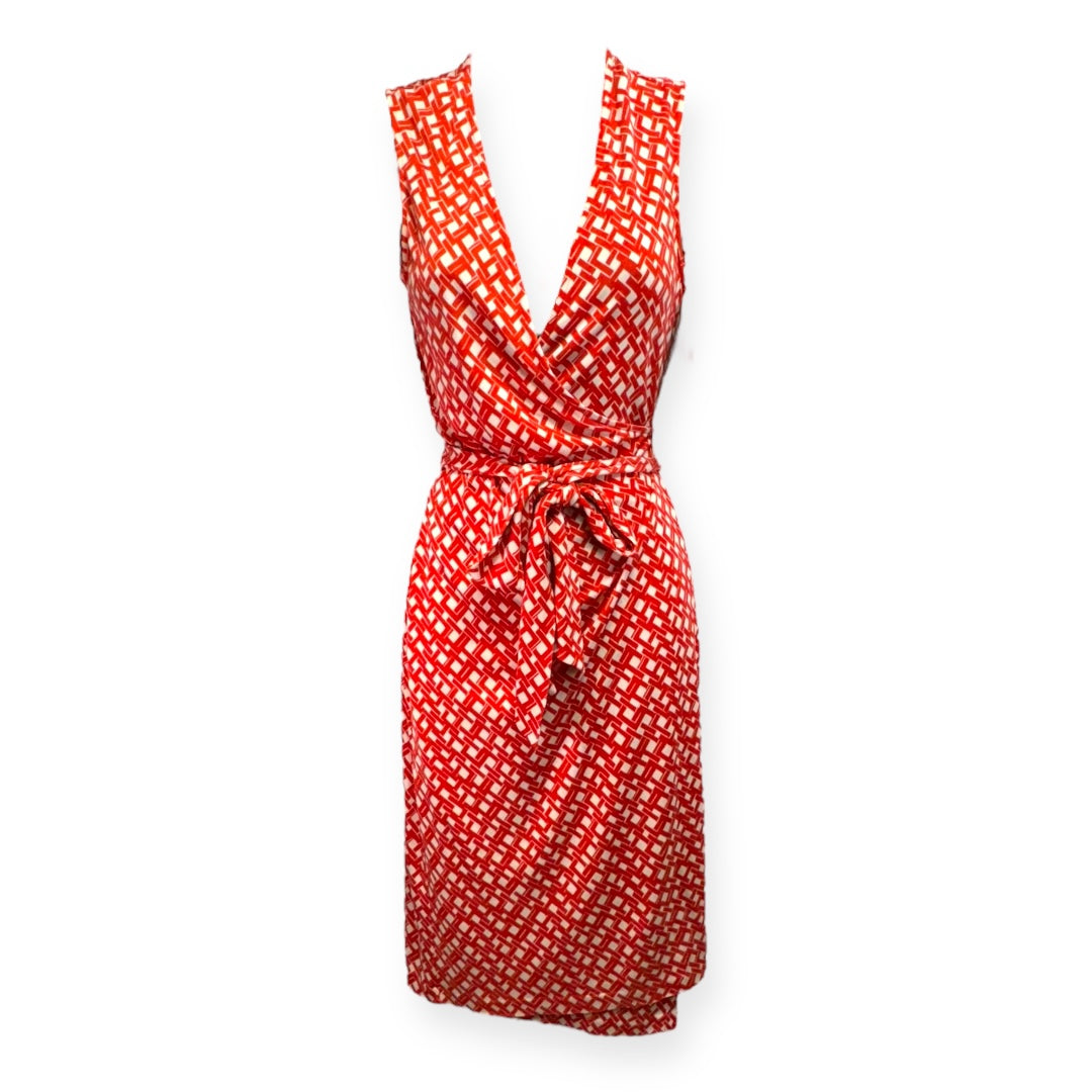 Jude Dress in Red & White Designer Diane Von Furstenberg, Size 2