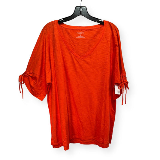 Orange Top Short Sleeve Talbots, Size 2x