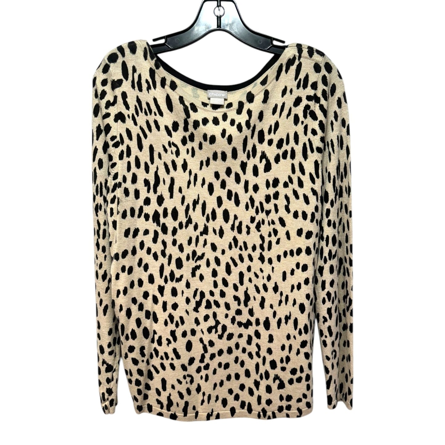 Sweater By Chicos In Animal Print, Size: 8