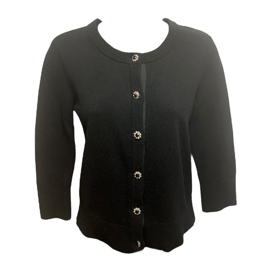 Sweater Cardigan Designer By Kate Spade In Black, Size: S