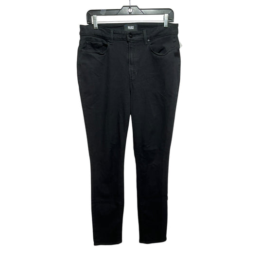 Jeans Straight By Paige In Black, Size: 12