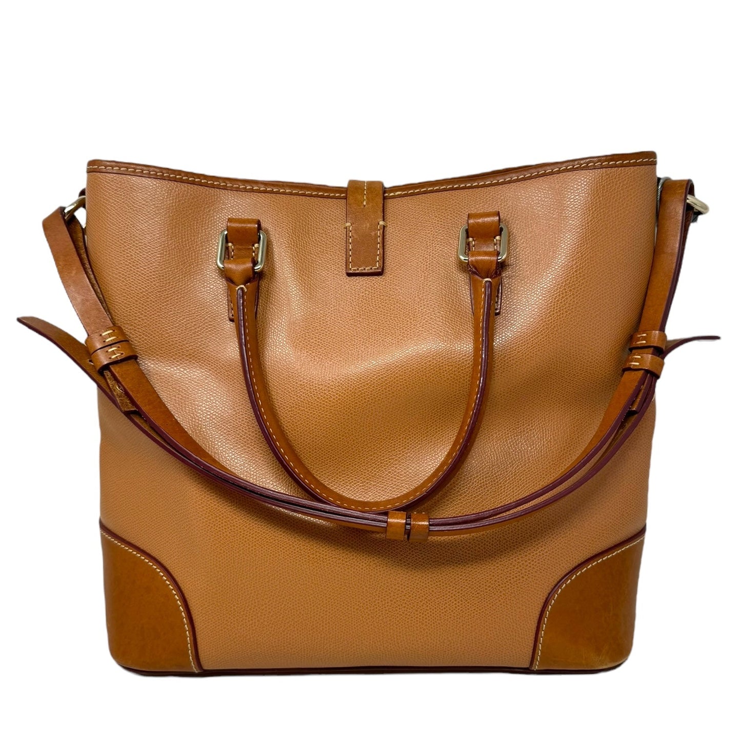 Shelby Shopper Shoulder Bag Designer By Dooney And Bourke In Caramel Praline, Size: Large