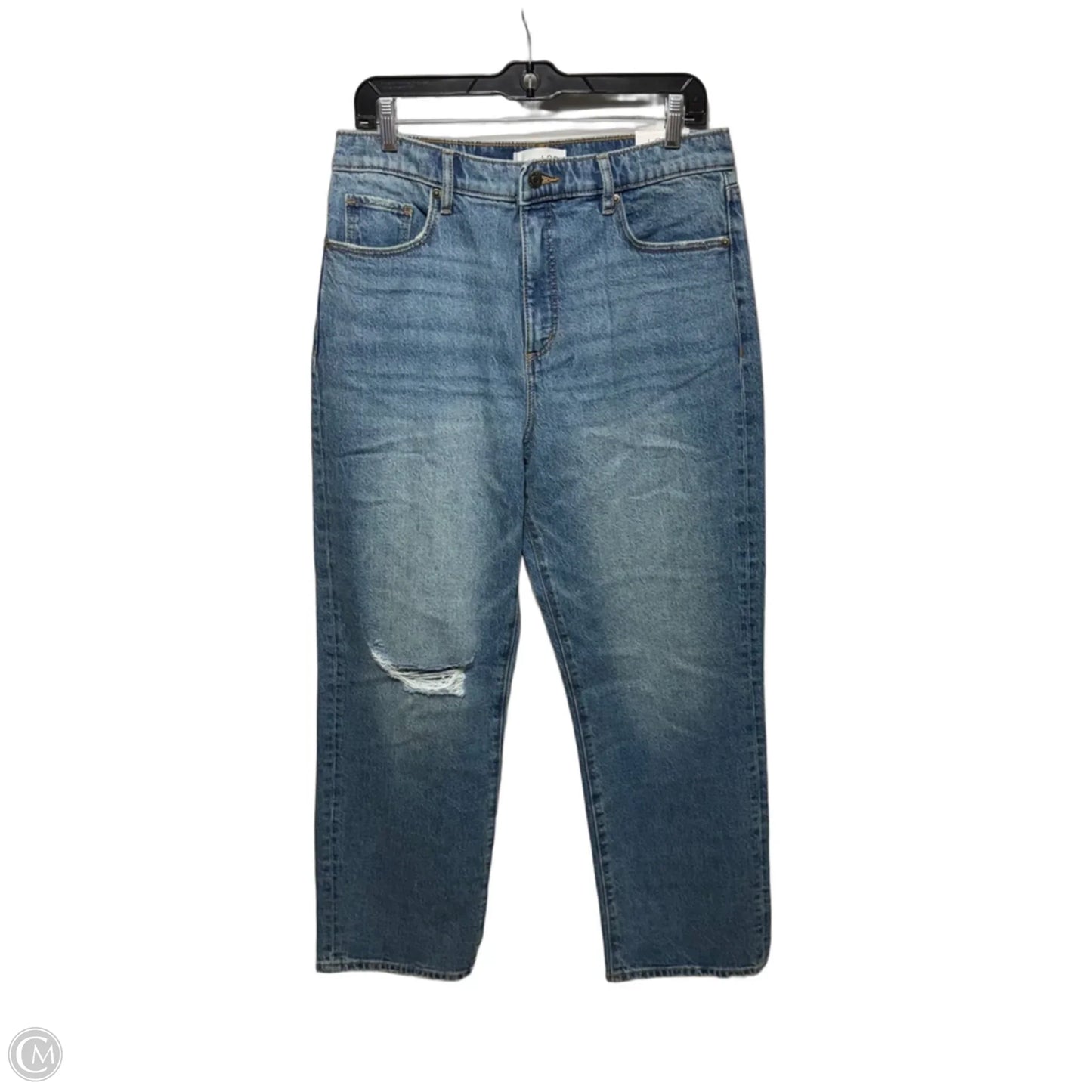 The Straight High Rise Jeans By Loft In Blue Denim, Size: 10/30