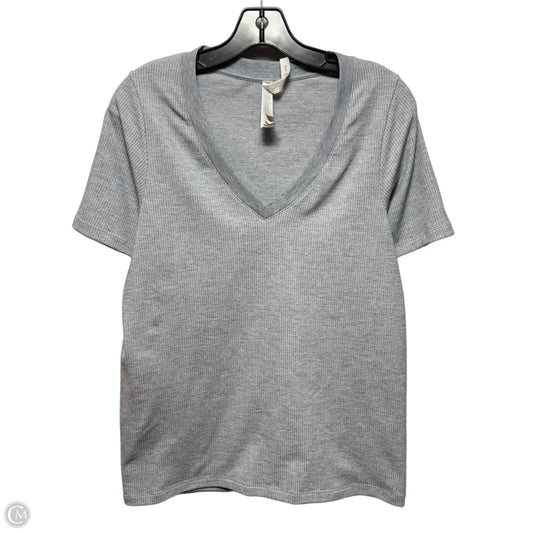 Athletic Top Short Sleeve By Athleta In Grey, Size: Xl