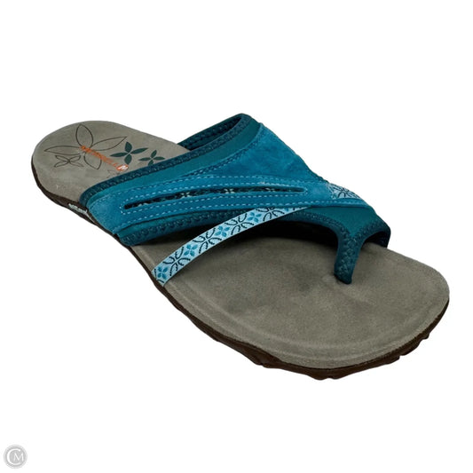 Terran Post II Thong Sandals By Merrell In Blue & Brown, Size: 9
