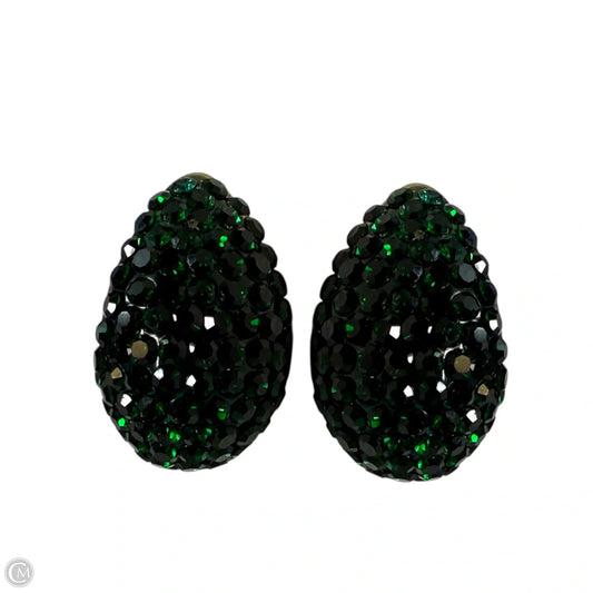 Green Crystal Pave Dome Drop Earrings By J. Crew