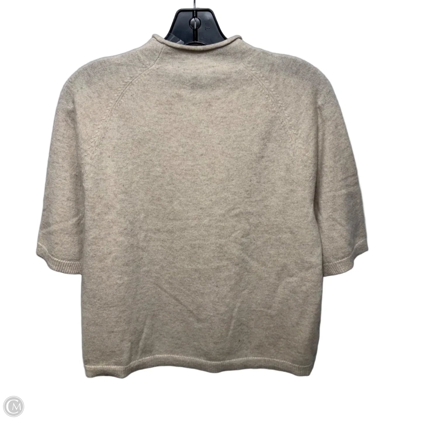 Cashmere Sweater Short Sleeve By Ann Taylor In Tan, Size: S