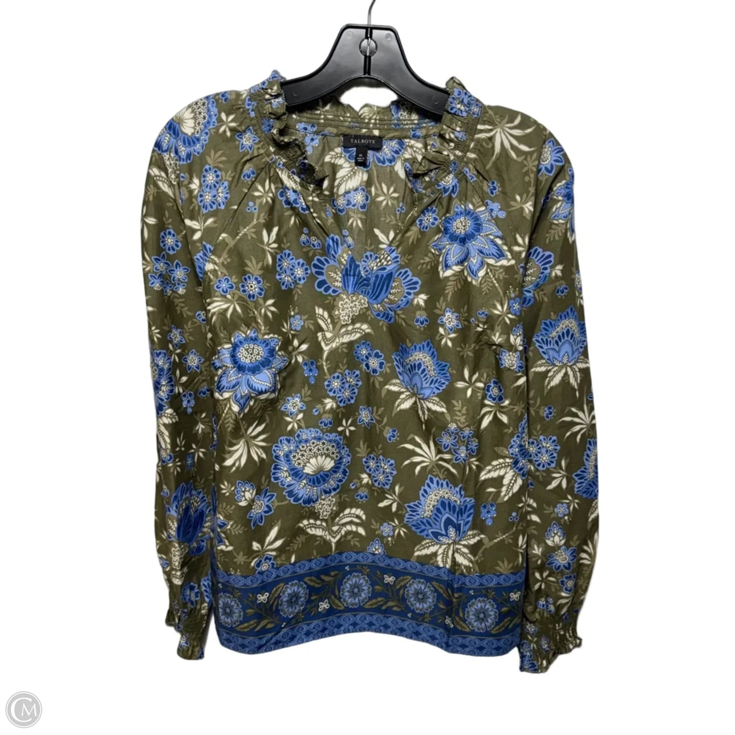 Top Long Sleeve By Talbots In Floral Print, Size: Xs