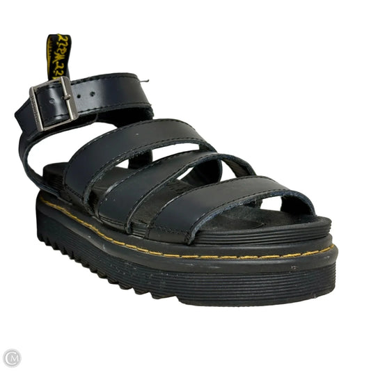 Blaire Athena Leather Strap Sandals By Dr Martens In Black, Size: 9