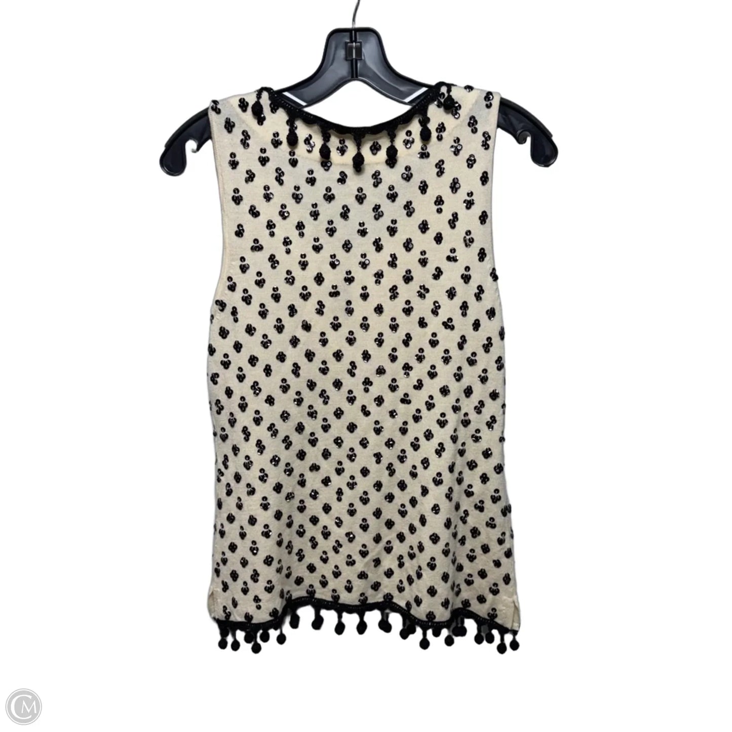 Merino Top Sleeveless By Nanette Lepore In Black & Cream, Size: S