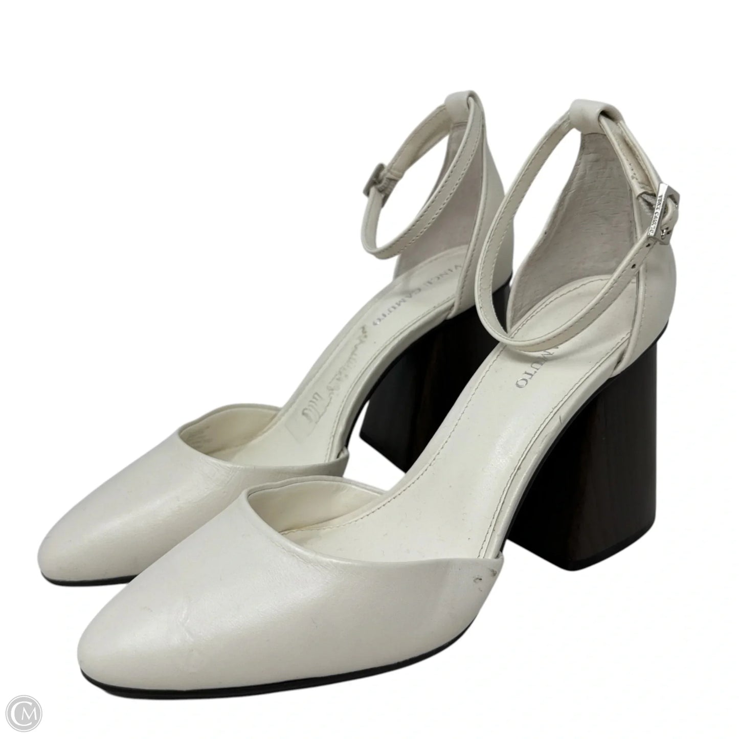 Addilenz Block Heel Pumps By Vince Camuto In Coconut Cream, Size: 8
