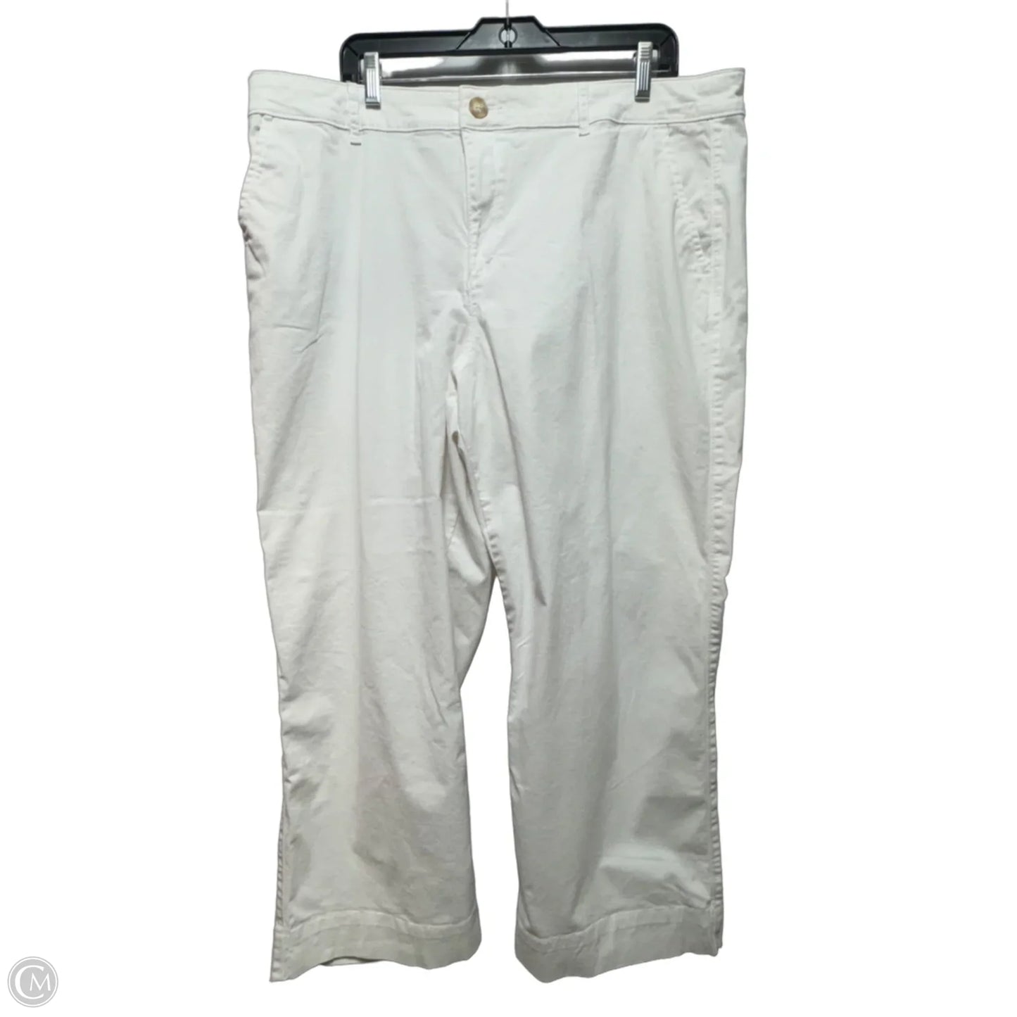 Pants Cropped By Loft In White, Size: 18