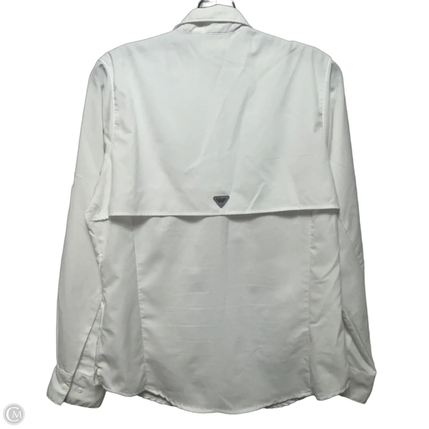 Athletic Top Long Sleeve Collar By Columbia In White, Size: M