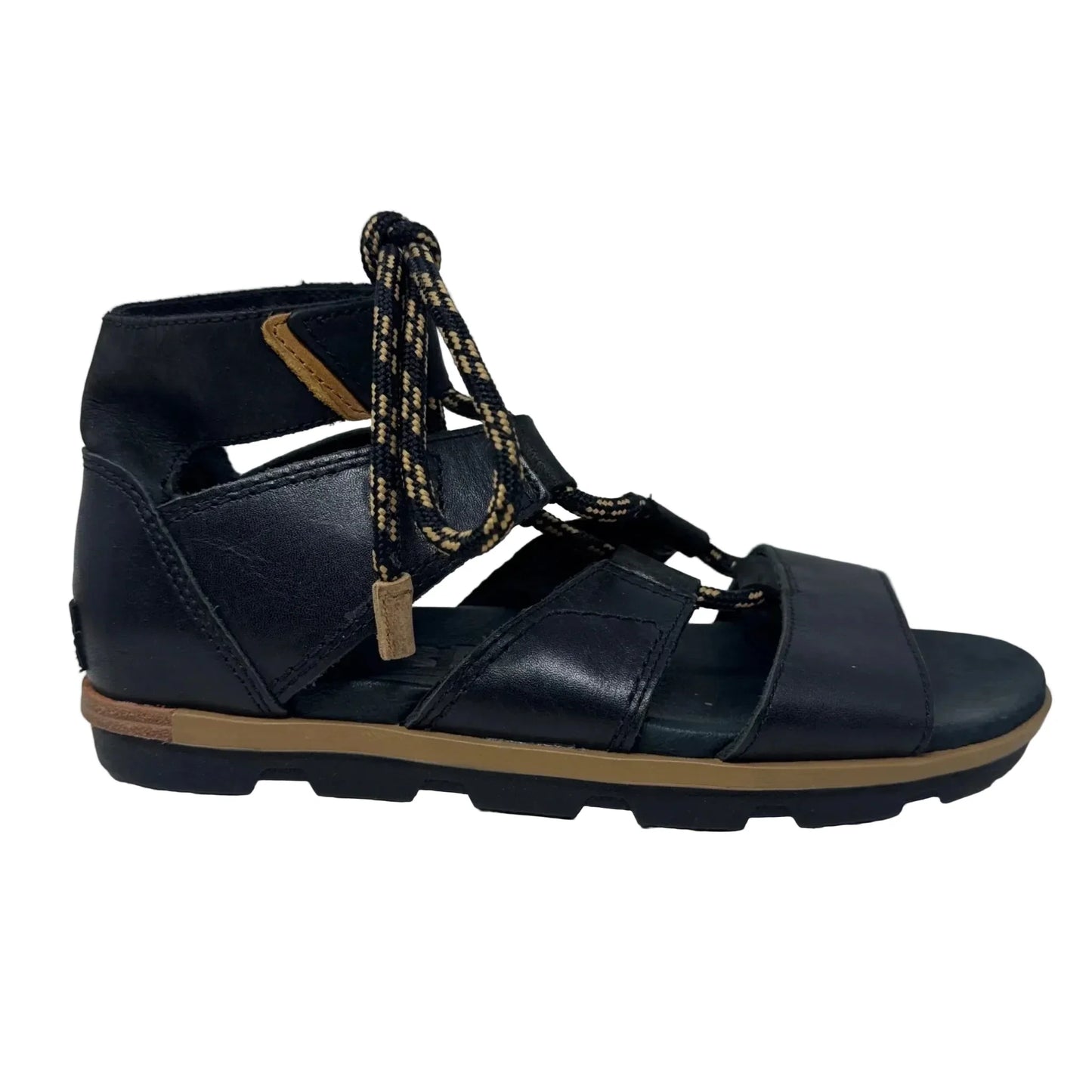 Torpeda Lace Sandals Flats By Sorel In Black, Size: 9.5