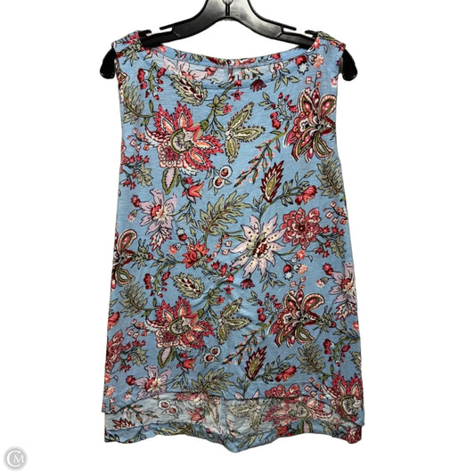 Top Sleeveless By Loft In Floral Print, Size: Xl