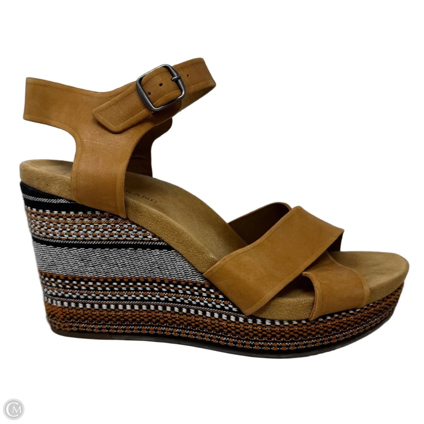 Yarosan Sandals Heels Wedge By Lucky Brand In Brown & Grey, Size: 11