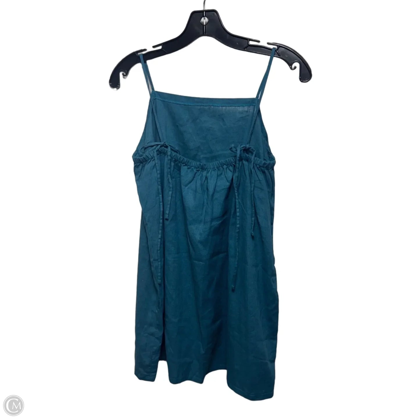 Linen Blend Top Sleeveless By Vitamin A In Blue, Size: S