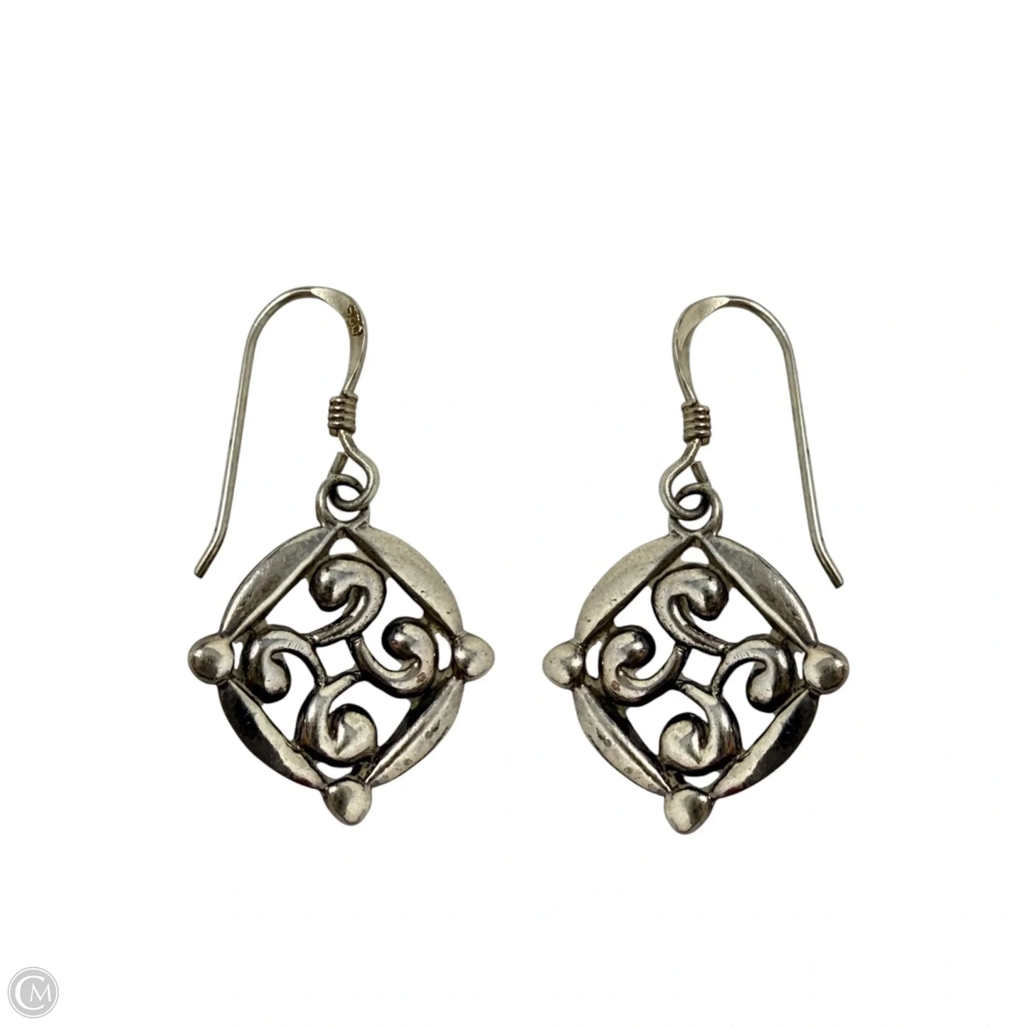 Sterling Silver Open Work Filigree Earrings