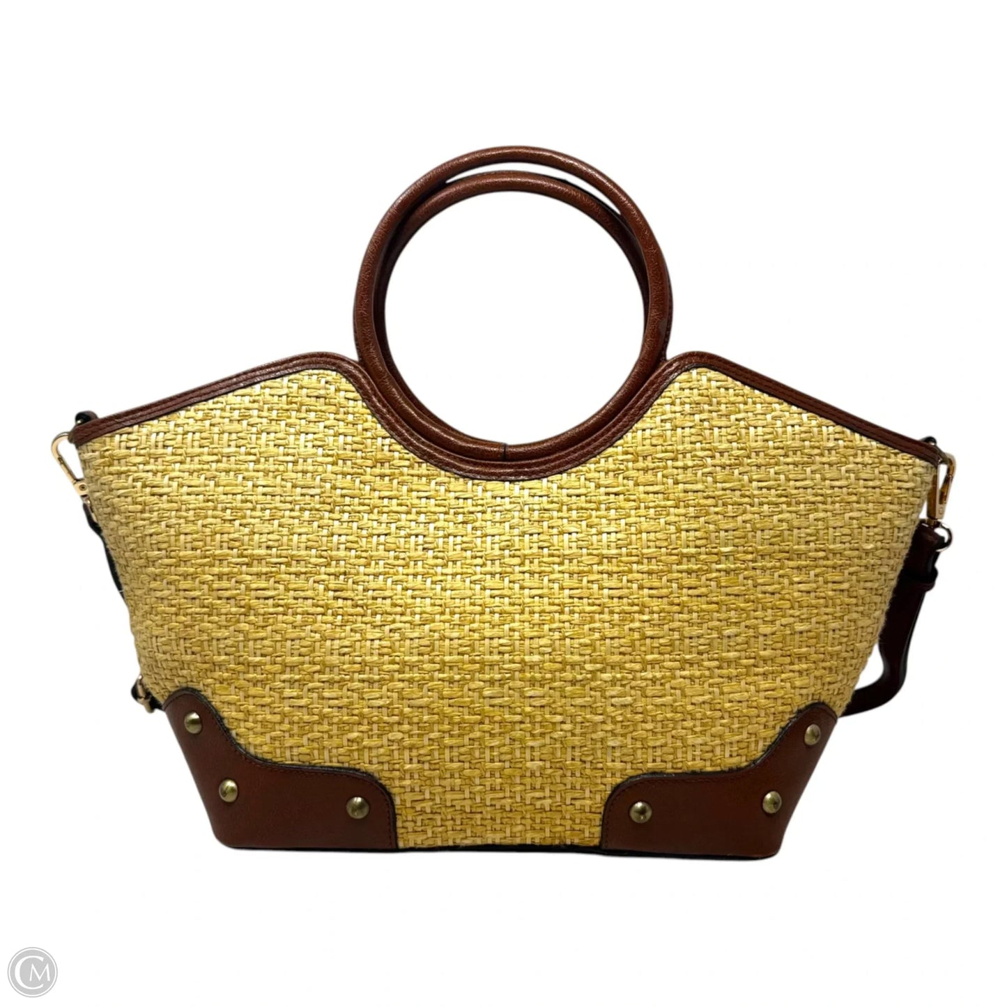 Woven Satchel Handbag By Bueno, Size: Medium