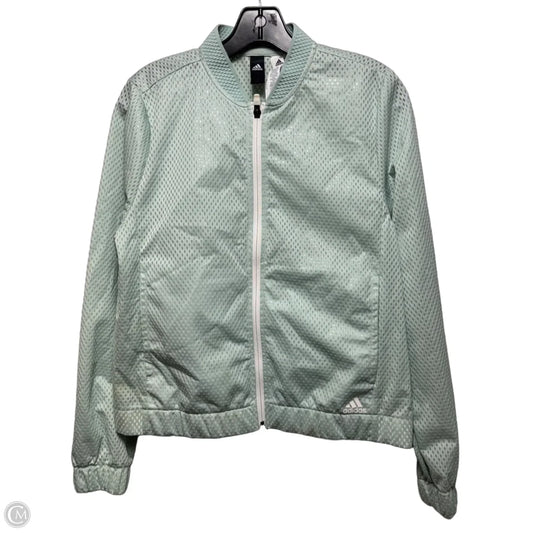 Athletic Jacket By Adidas In Green, Size: S