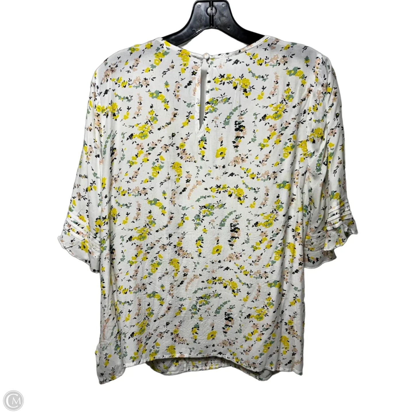Top Short Sleeve By Lucky Brand In Floral Print, Size: Xl
