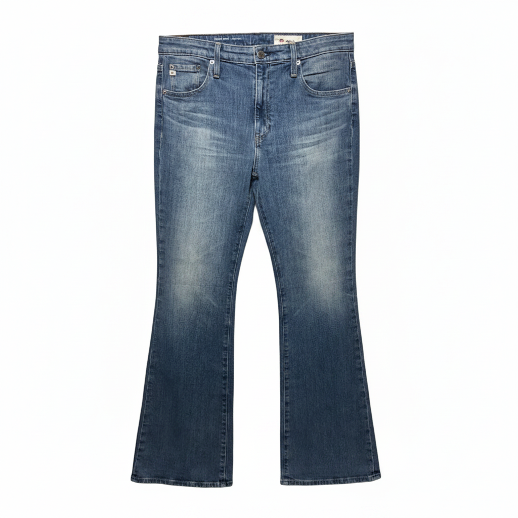Farrah Bootcut Jeans Flared By Ag Jeans In Blue Denim, Size: 10 / 30x32