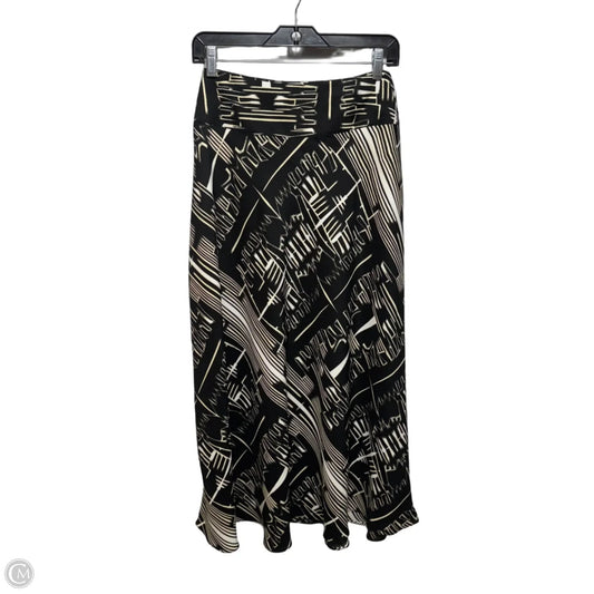 Skirt Maxi By Black Label By Chicos In Black & Cream, Size: 12