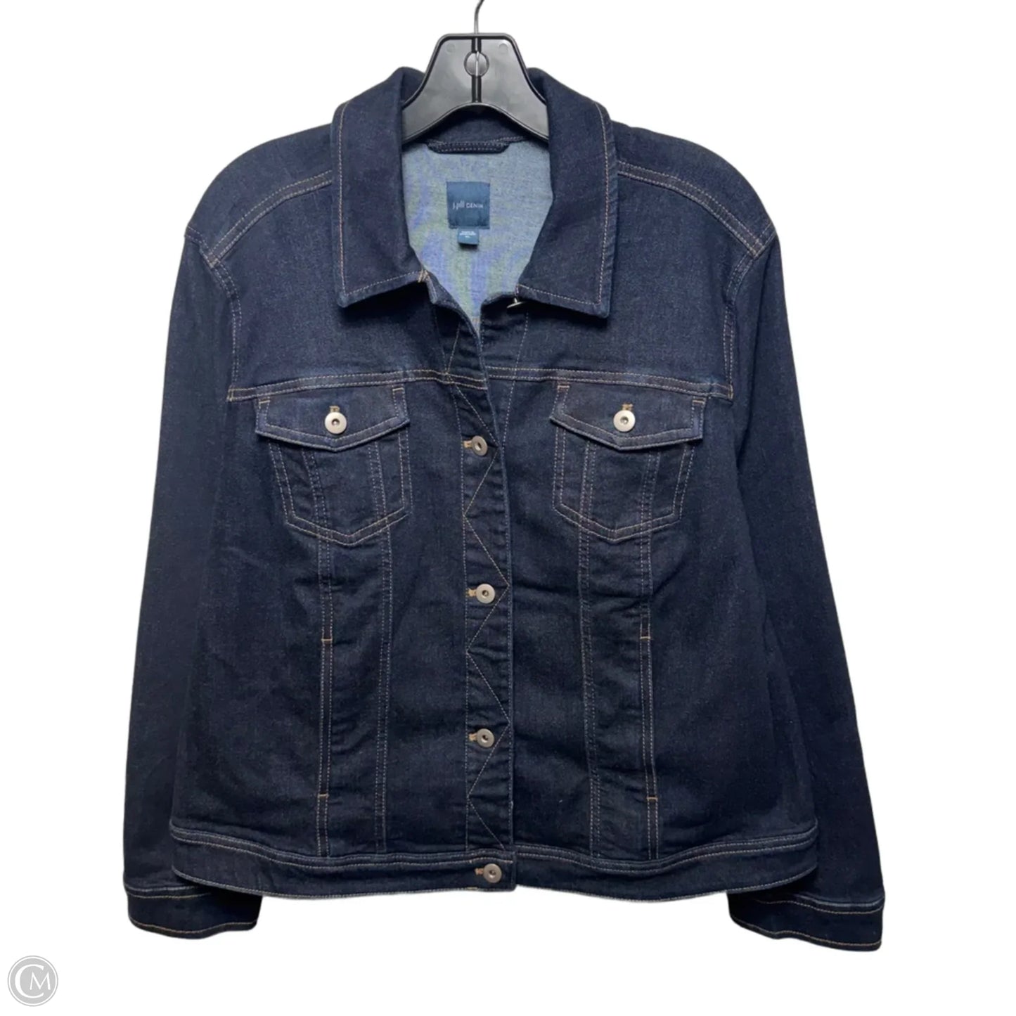 Jacket Denim By J. Jill In Blue Denim, Size: Xl