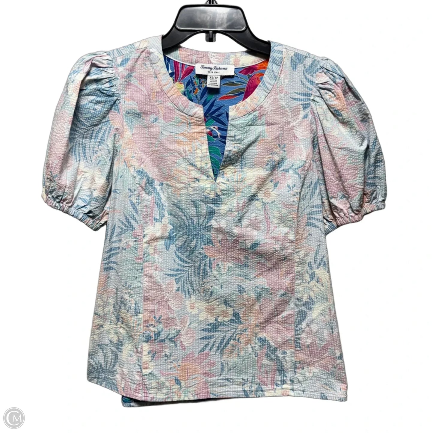 Top Short Sleeve By Tommy Bahama In Floral Print, Size: Xs