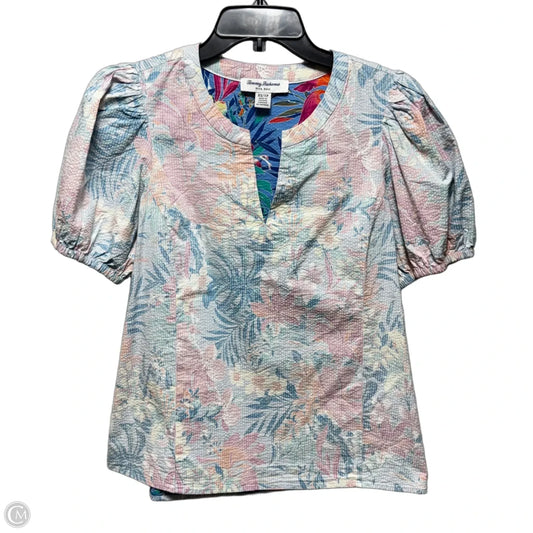 Top Short Sleeve By Tommy Bahama In Floral Print, Size: Xs