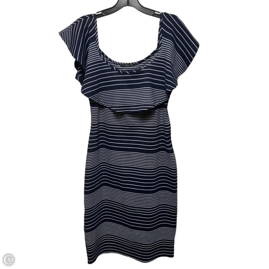 Ruffle Collar Dress Casual Midi By Romeo And Juliet In Striped Pattern, Size: L