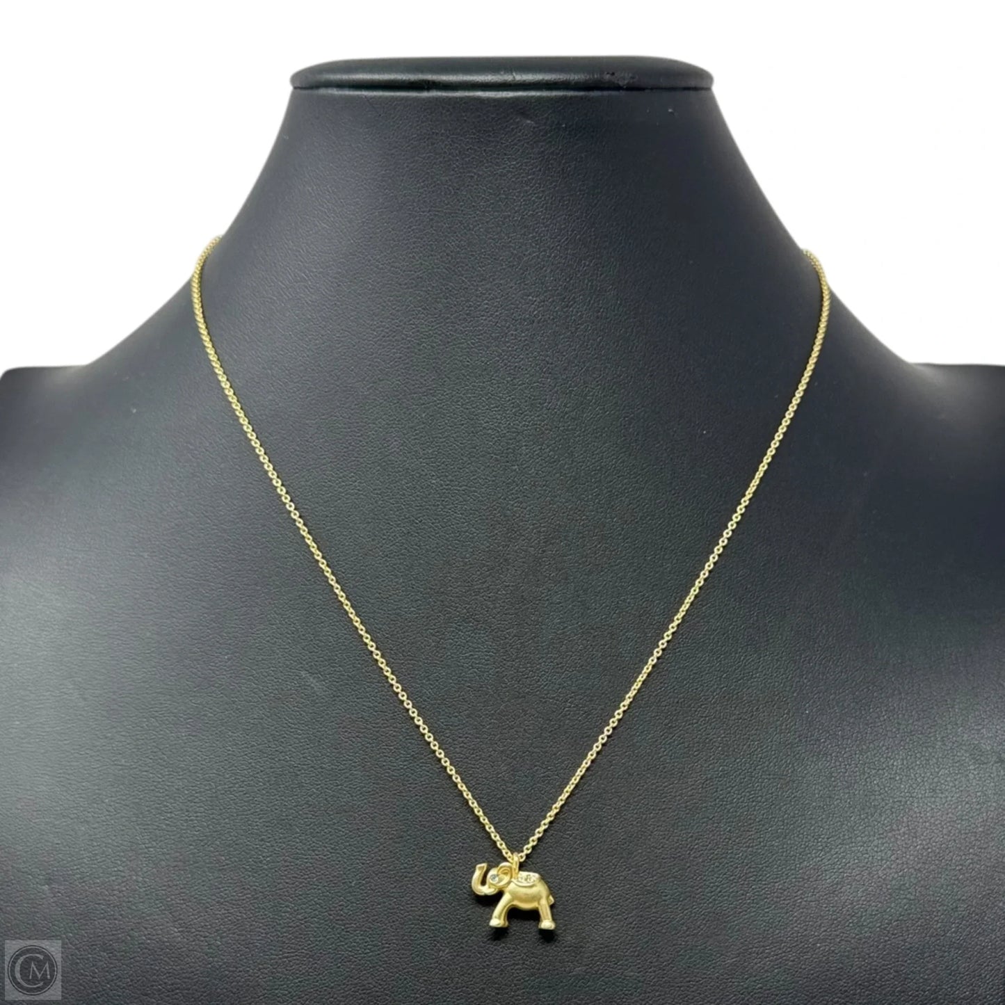 Elephant Pendant CZ 18K Gold Plated Necklace By Spartina