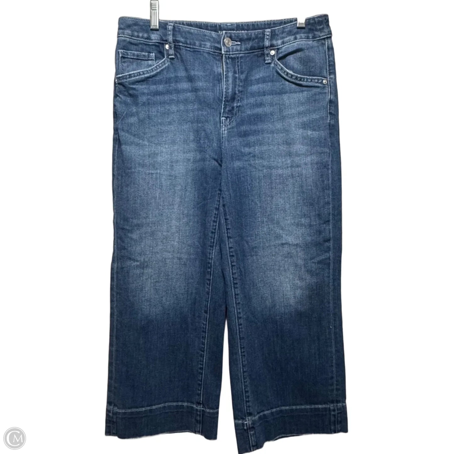 Jeans Wide Leg By Chicos In Blue Denim, Size: 6