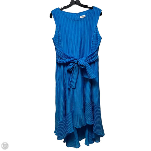 High Low Dress Casual Midi By Calvin Klein In Blue, Size: 12