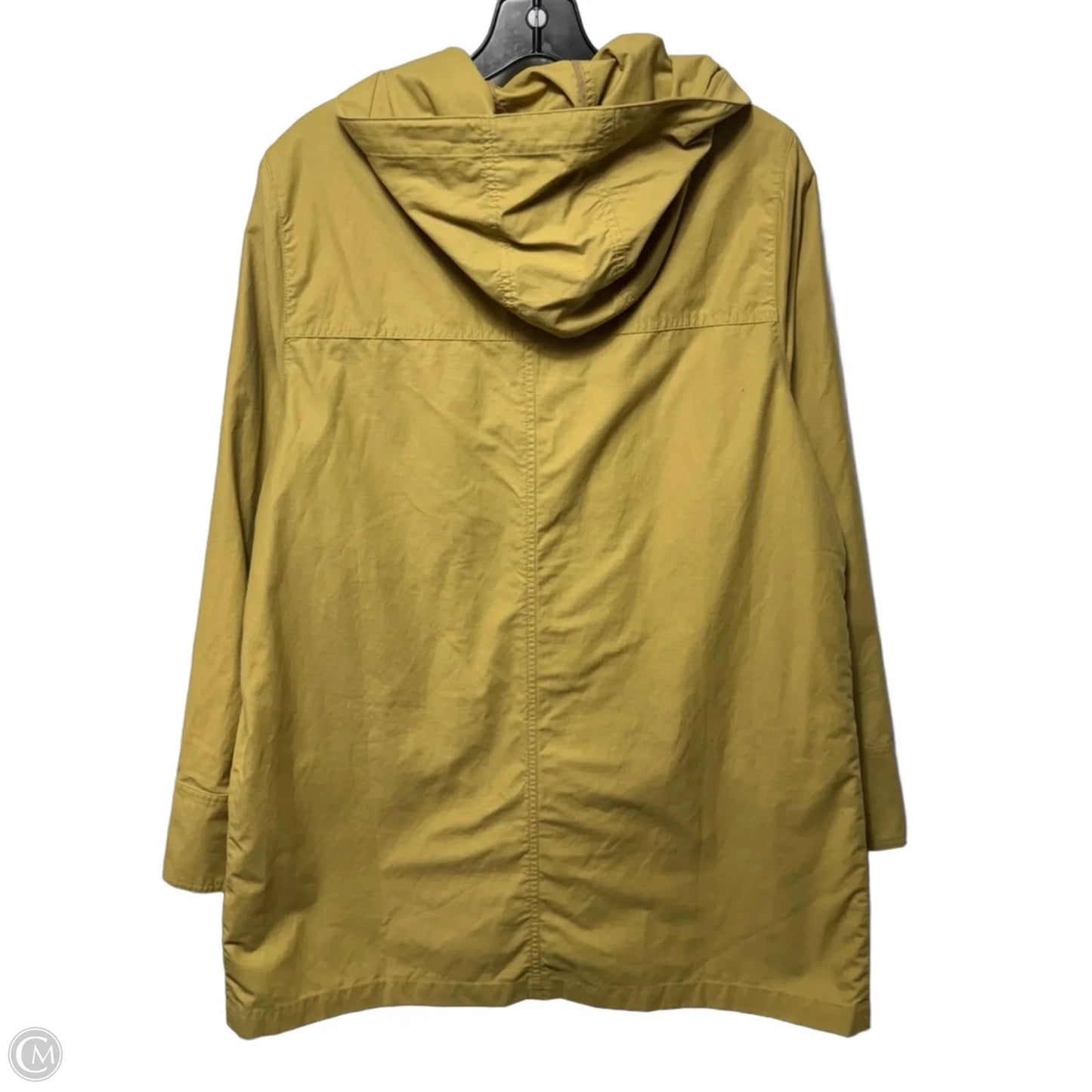 Coat Raincoat By Garnet Hill In Tan, Size: M