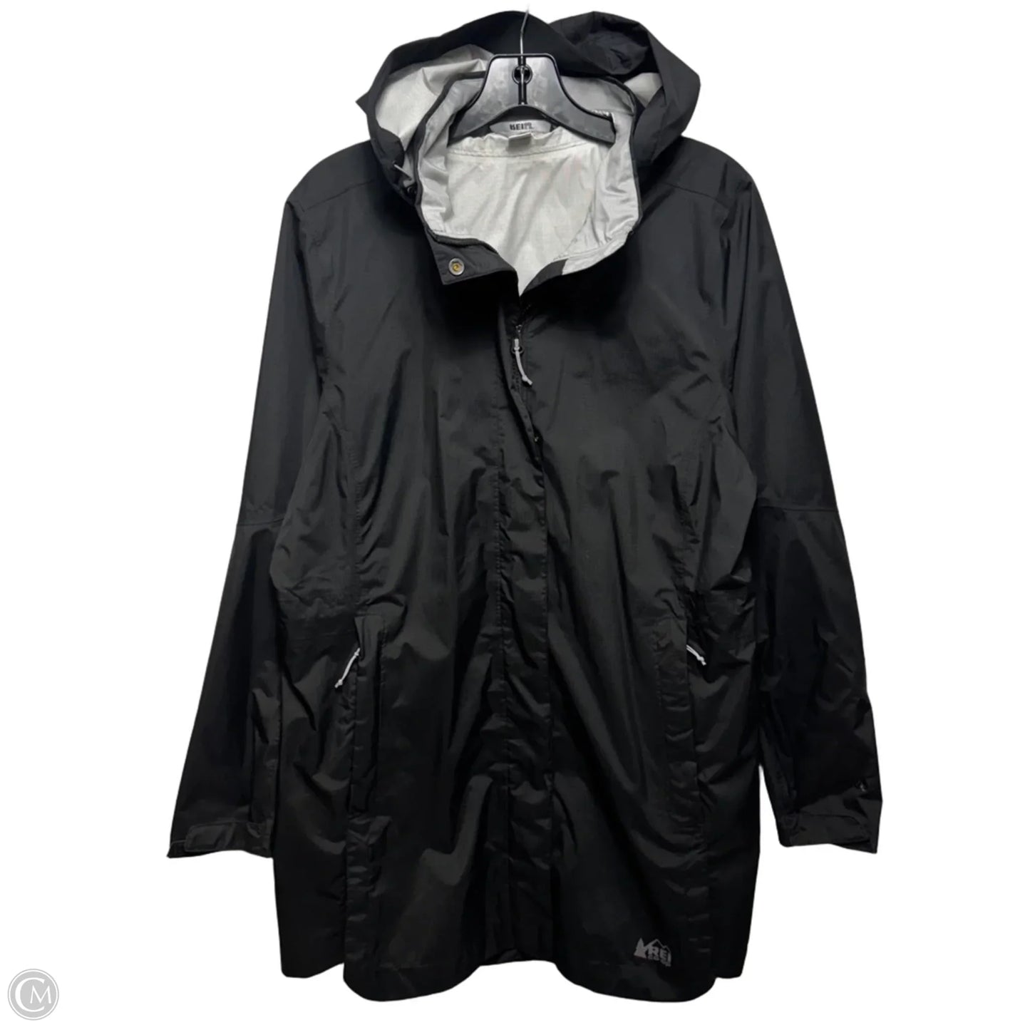Jacket Windbreaker By Rei In Black, Size: L