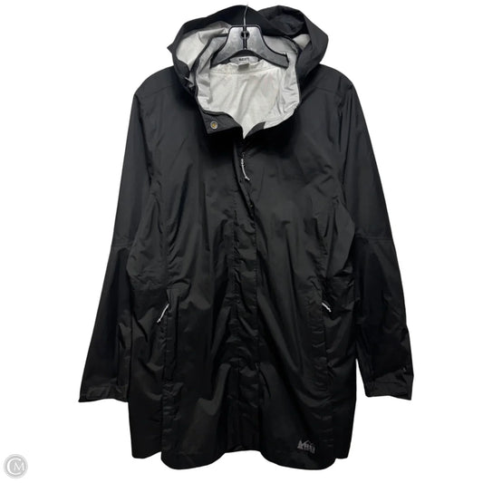 Jacket Windbreaker By Rei In Black, Size: L